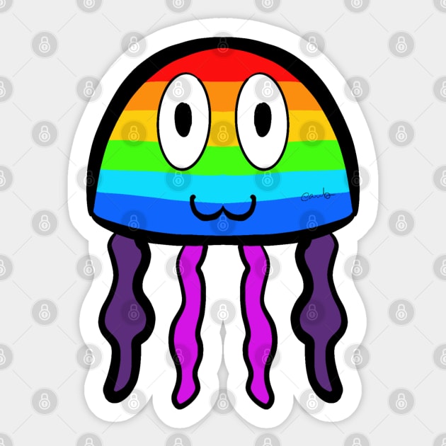 Rainbow Pride Jellyfish Sticker by AlienClownThings